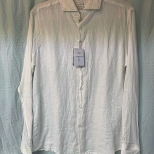 Porter and Ash Men's Off-White Casual Button Down Shirt